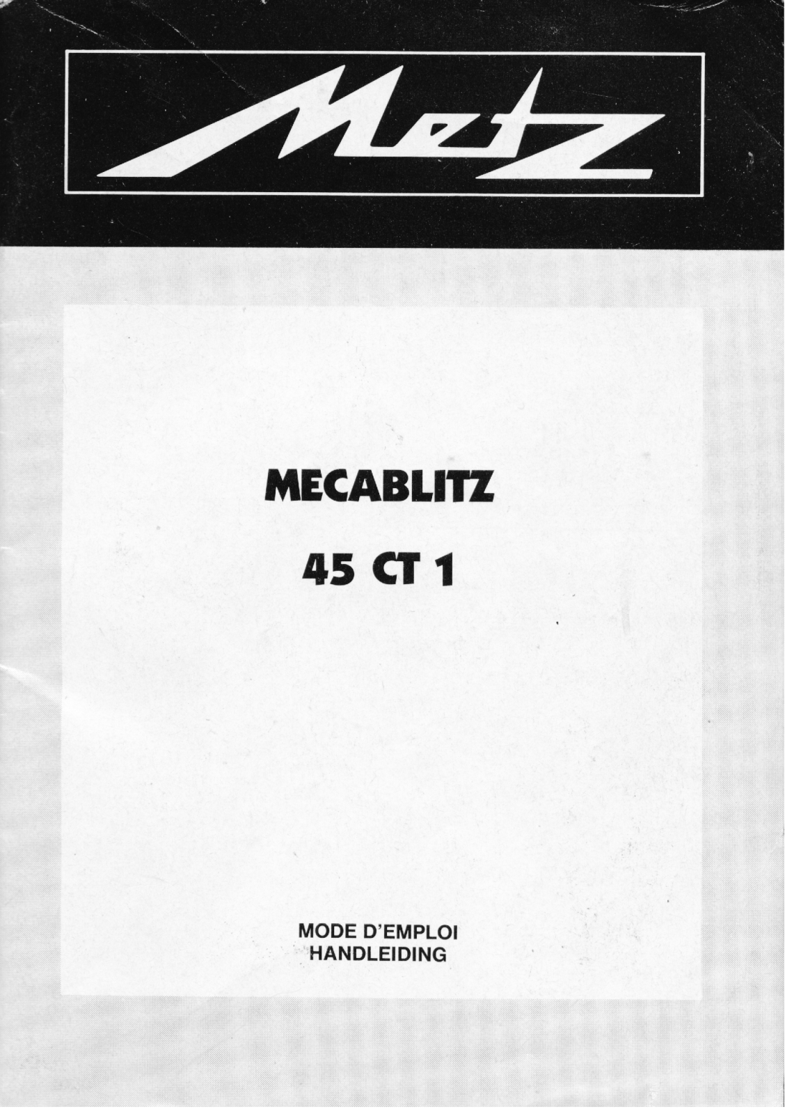 METZ 45CT-1 User Manual