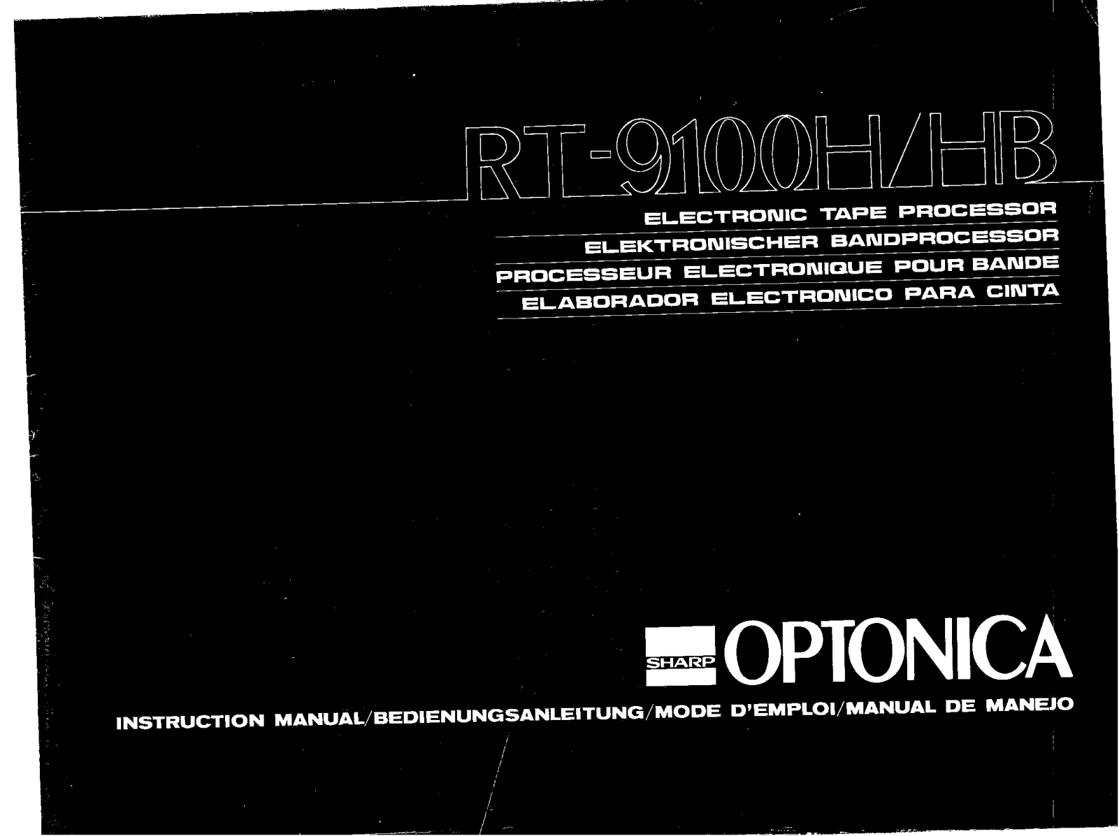 Sharp R-9100H, R-9100HB Instruction Manual