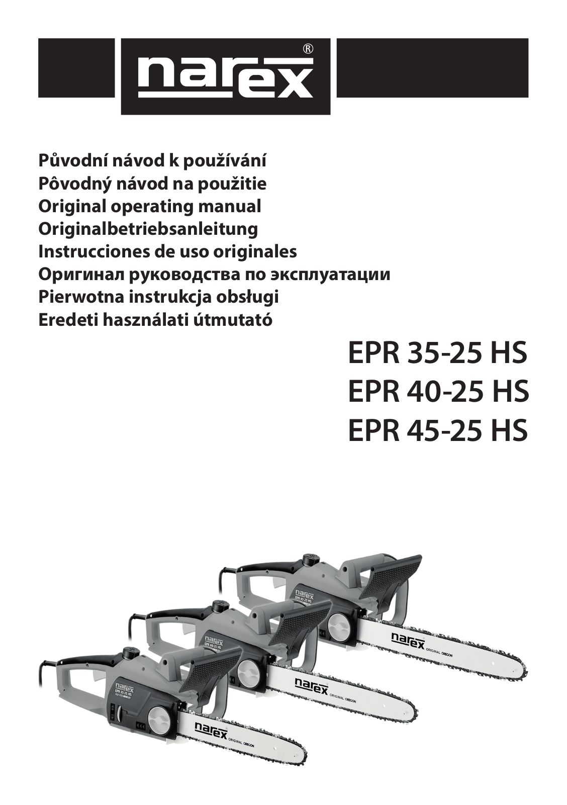 Narex EPR 40-25 HS, EPR 45-25 HS, EPR 35-25 HS User Manual