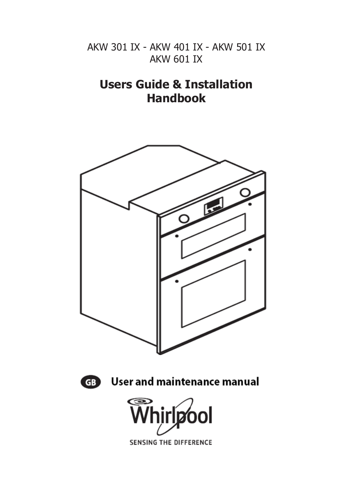 WHIRLPOOL AKW 301 IX User Manual