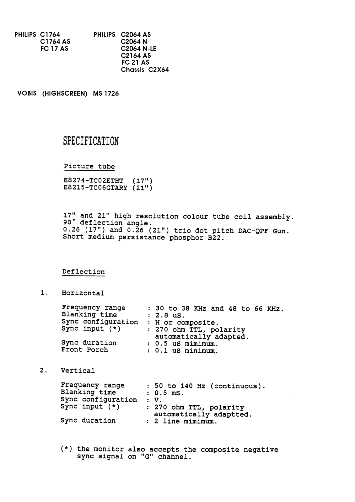 Philips C1764 Service Manual