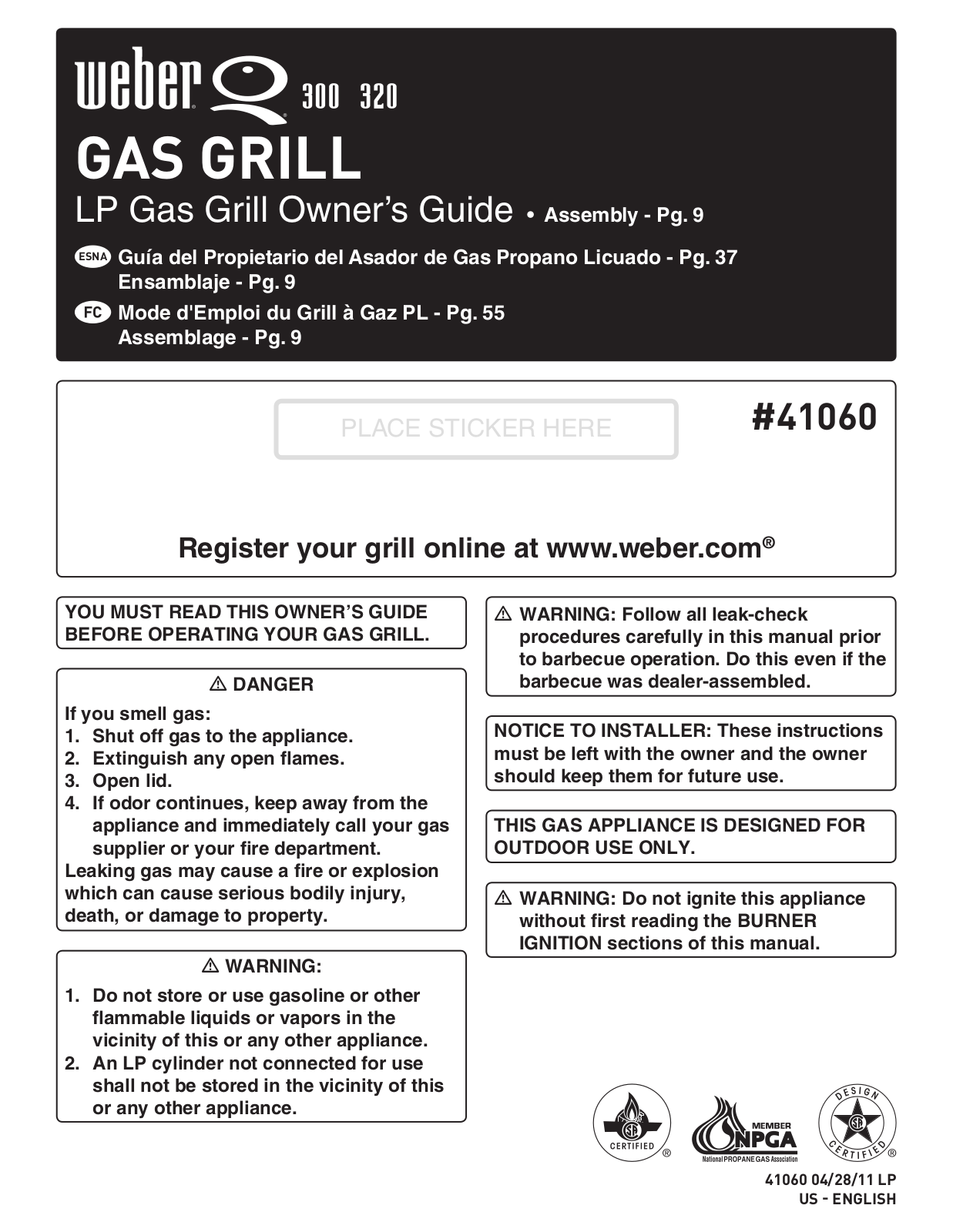 Weber Q-320 User Manual