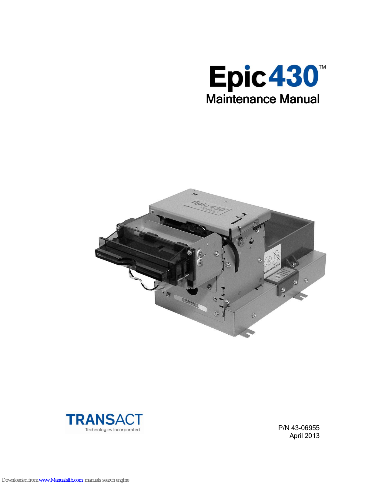 TransAct Epic 430 Maintenance Manual