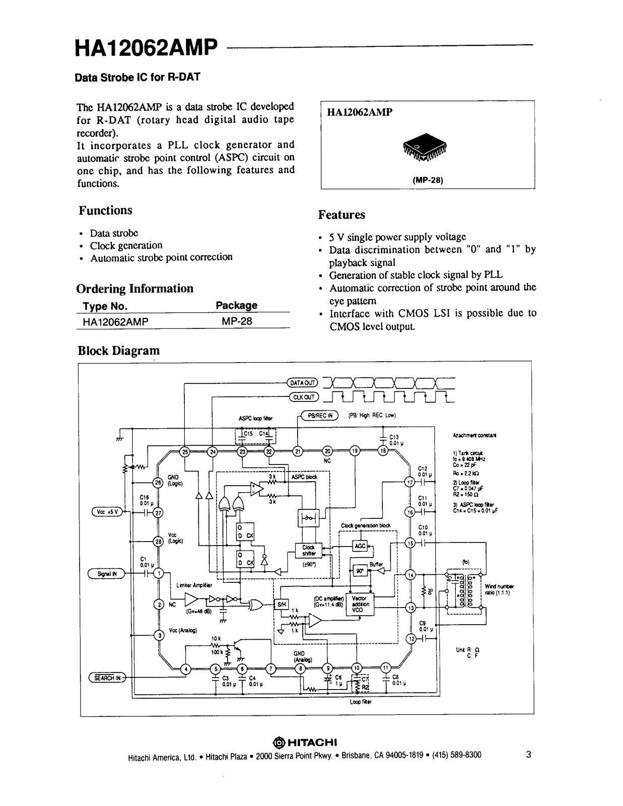 HIT HA12062AMP Datasheet