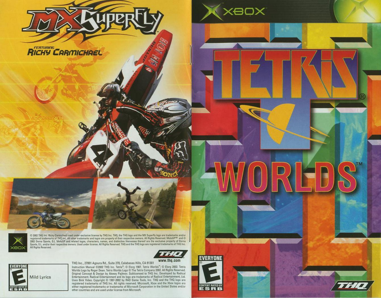 Games Microsoft XBOX TETRIS WORLDS User Manual