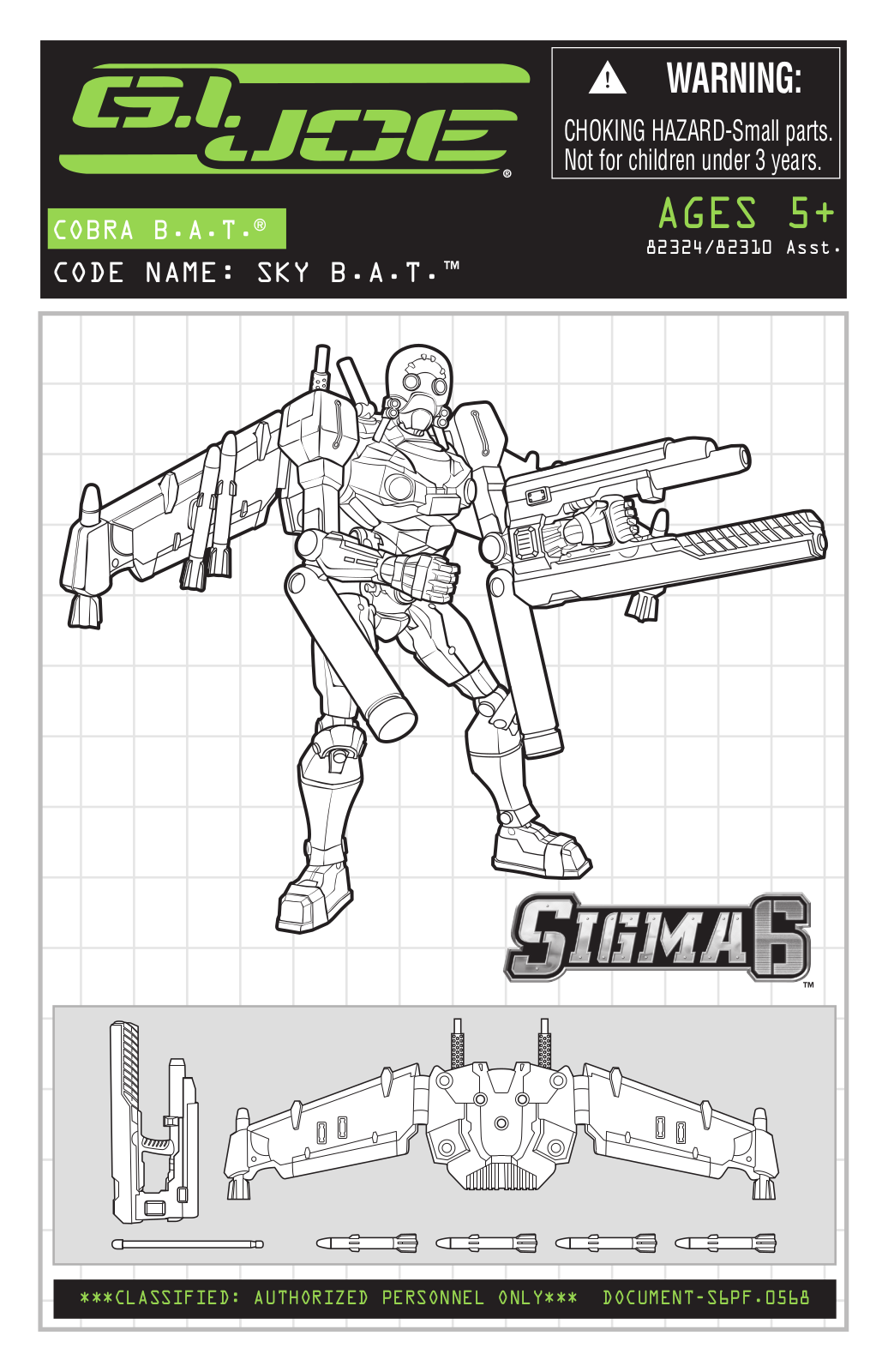 HASBRO GI Joe Sigma 6 B.A.T Sky User Manual