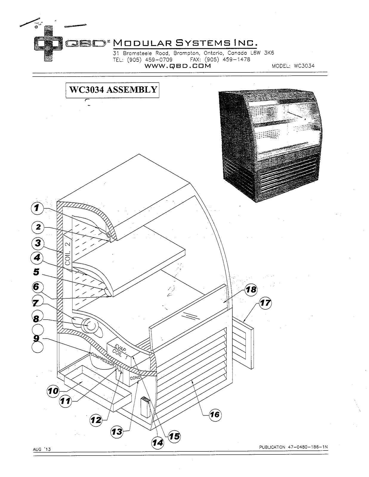 QBD Modular Systems WC3034 Service Manual