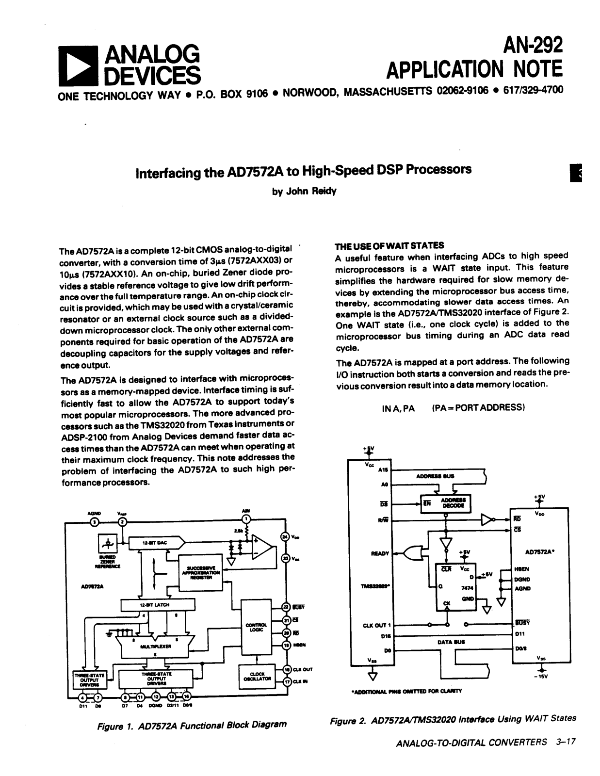 Analog Devices AN292 Application Notes