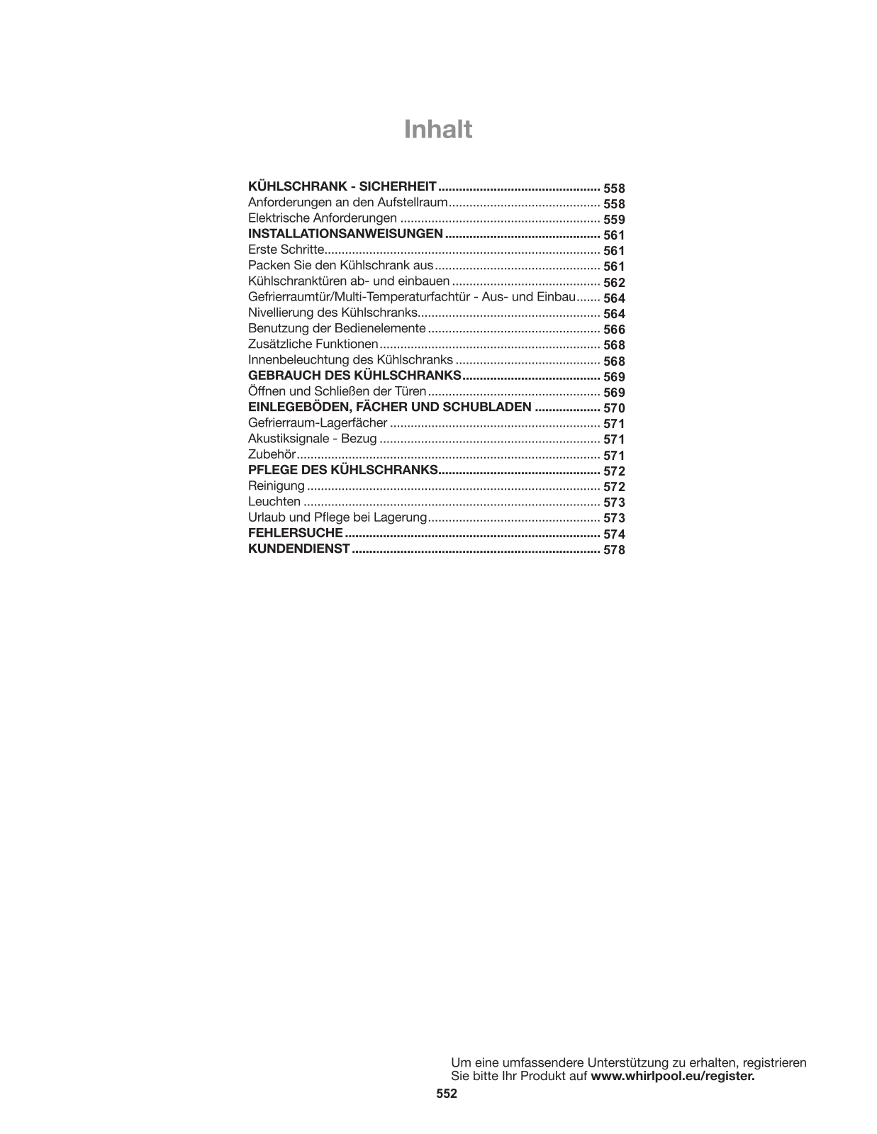 WHIRLPOOL WQ9 U1L User Manual