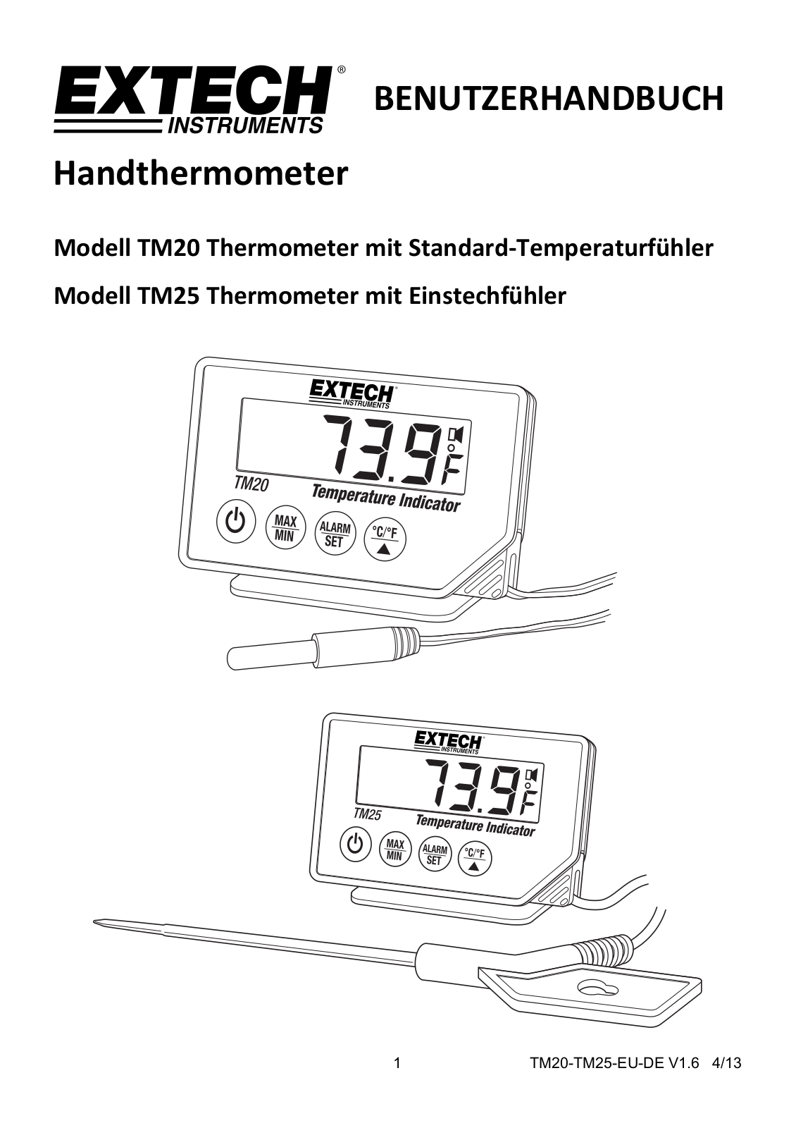 Extech TM25, TM20 User guide