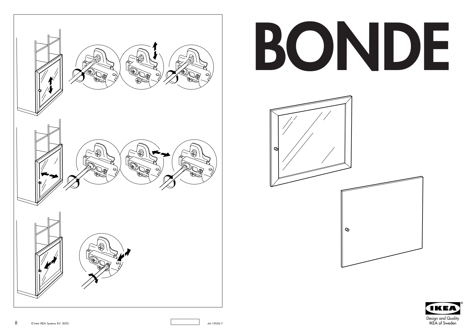 IKEA BONDE DOOR 28X28 Assembly Instruction
