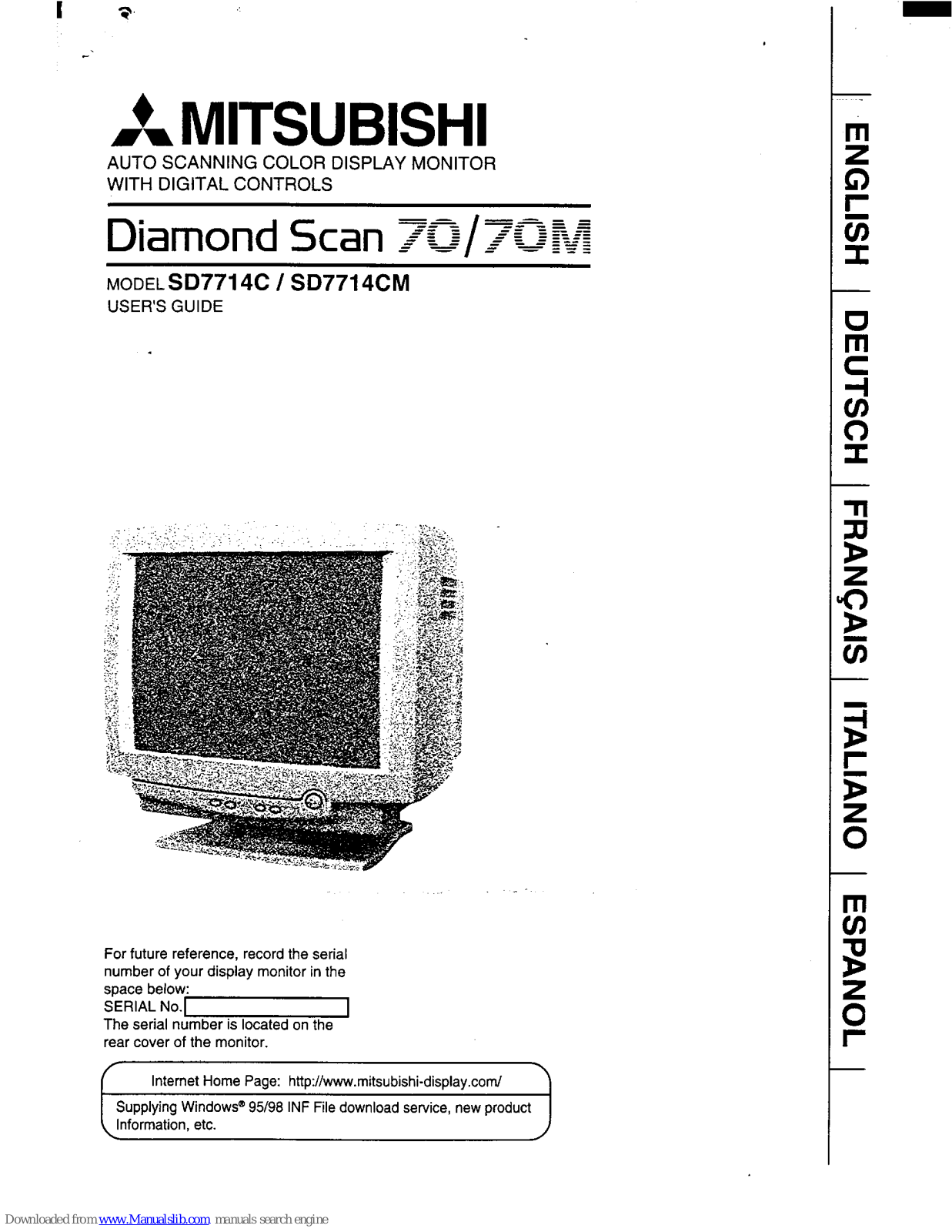 Mitsubishi SD7714C, SD7714CM User Manual