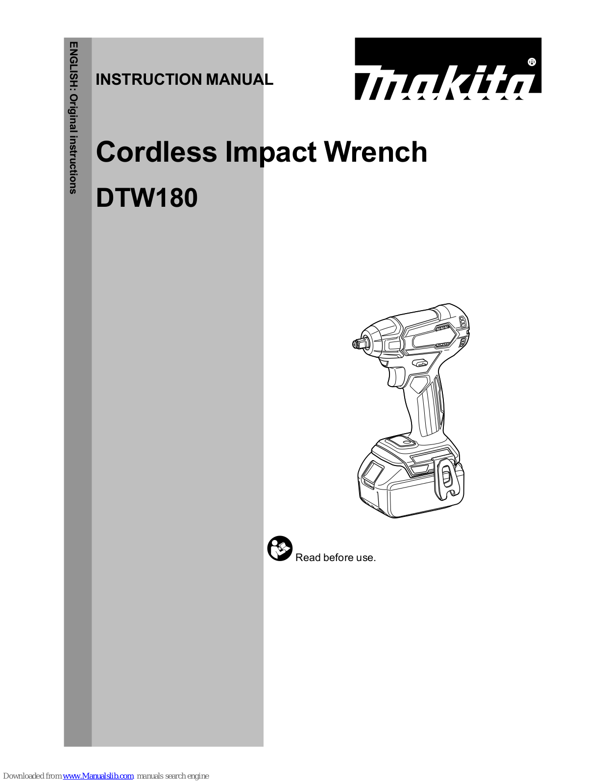 Makita DTW180 Instruction Manual