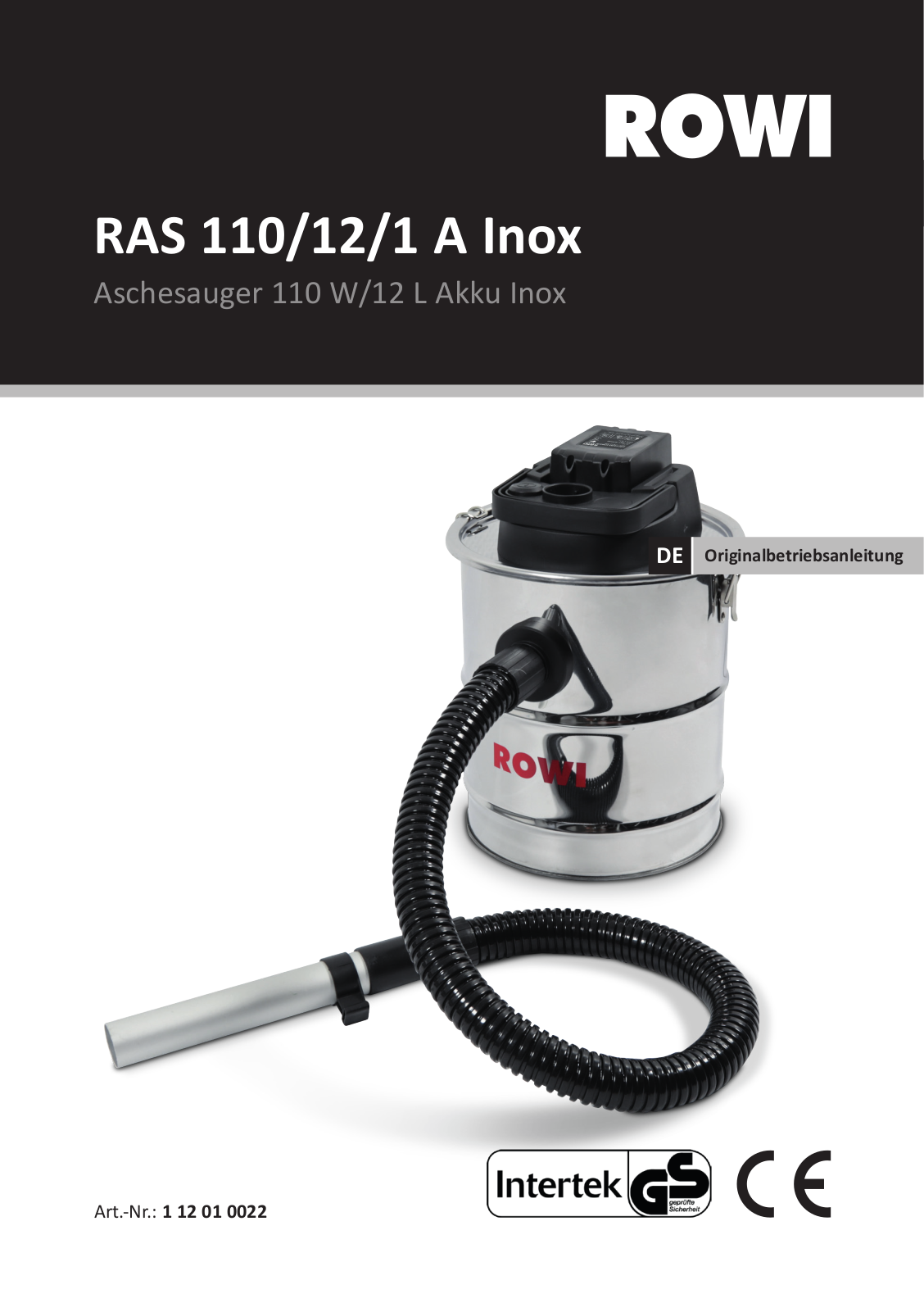 ROWI RAS 110-12-1 A operation manual