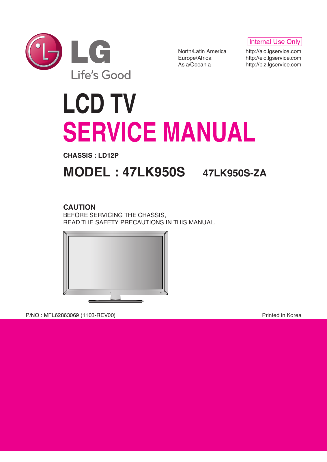 LG 47LK950S-ZA Schematic