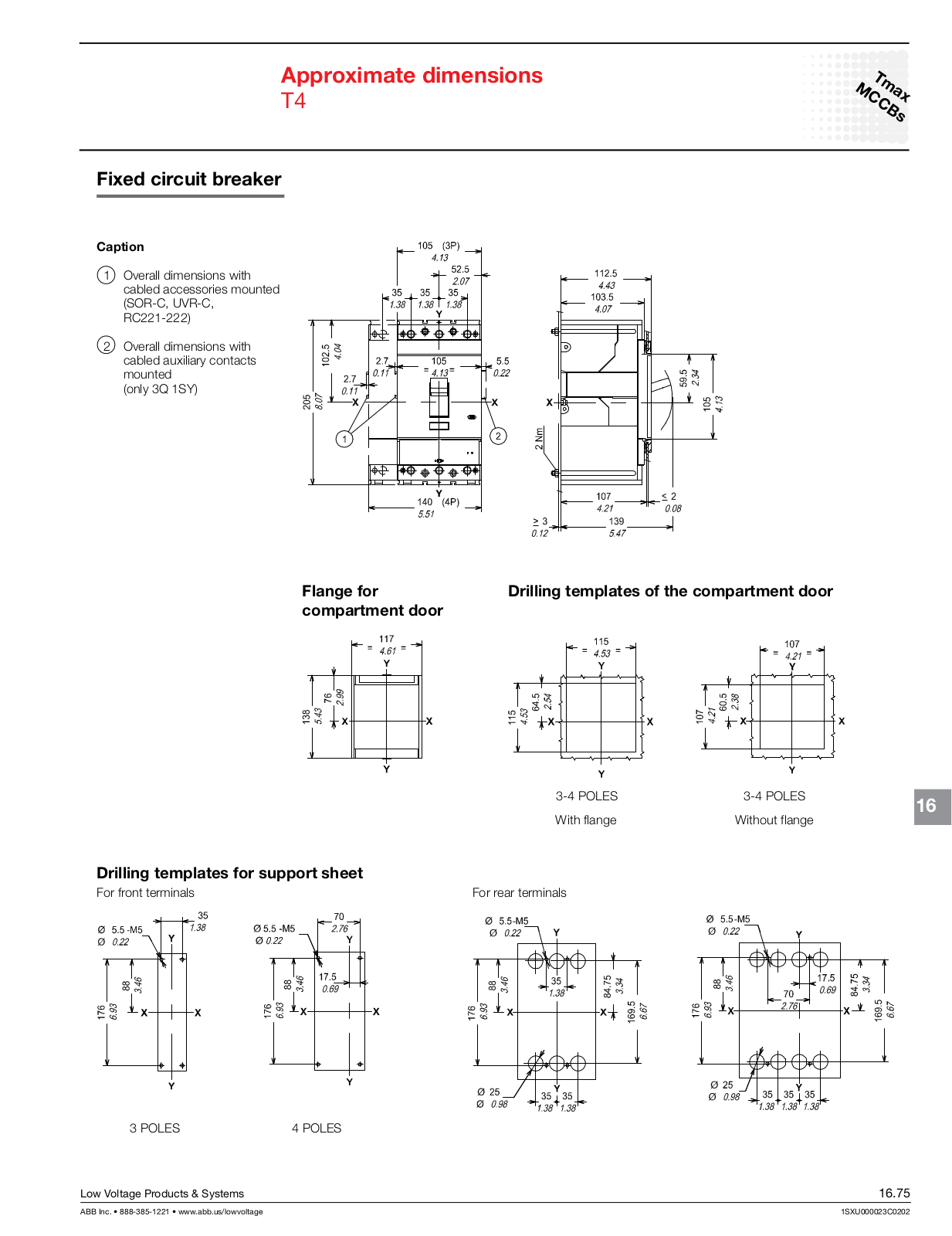 ABB T4 Dimensional Sheet