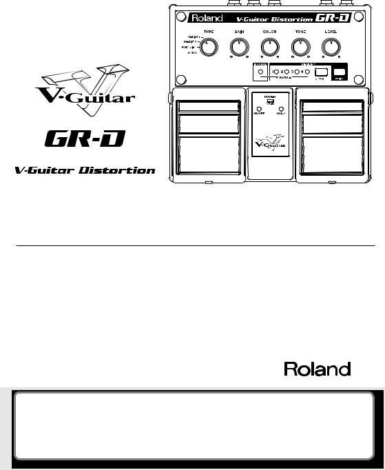 Roland GR-D Owner’s Manual