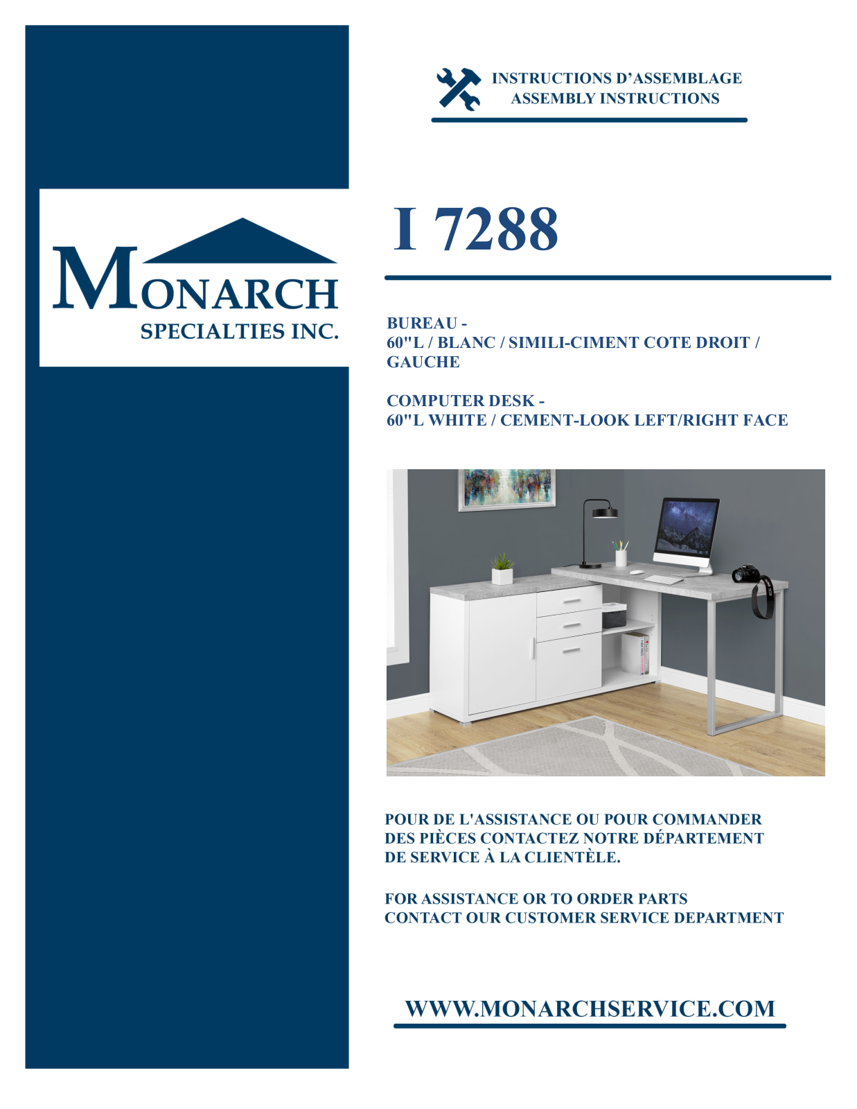 Monarch I7288 Assembly Guide - ManualMachine.com