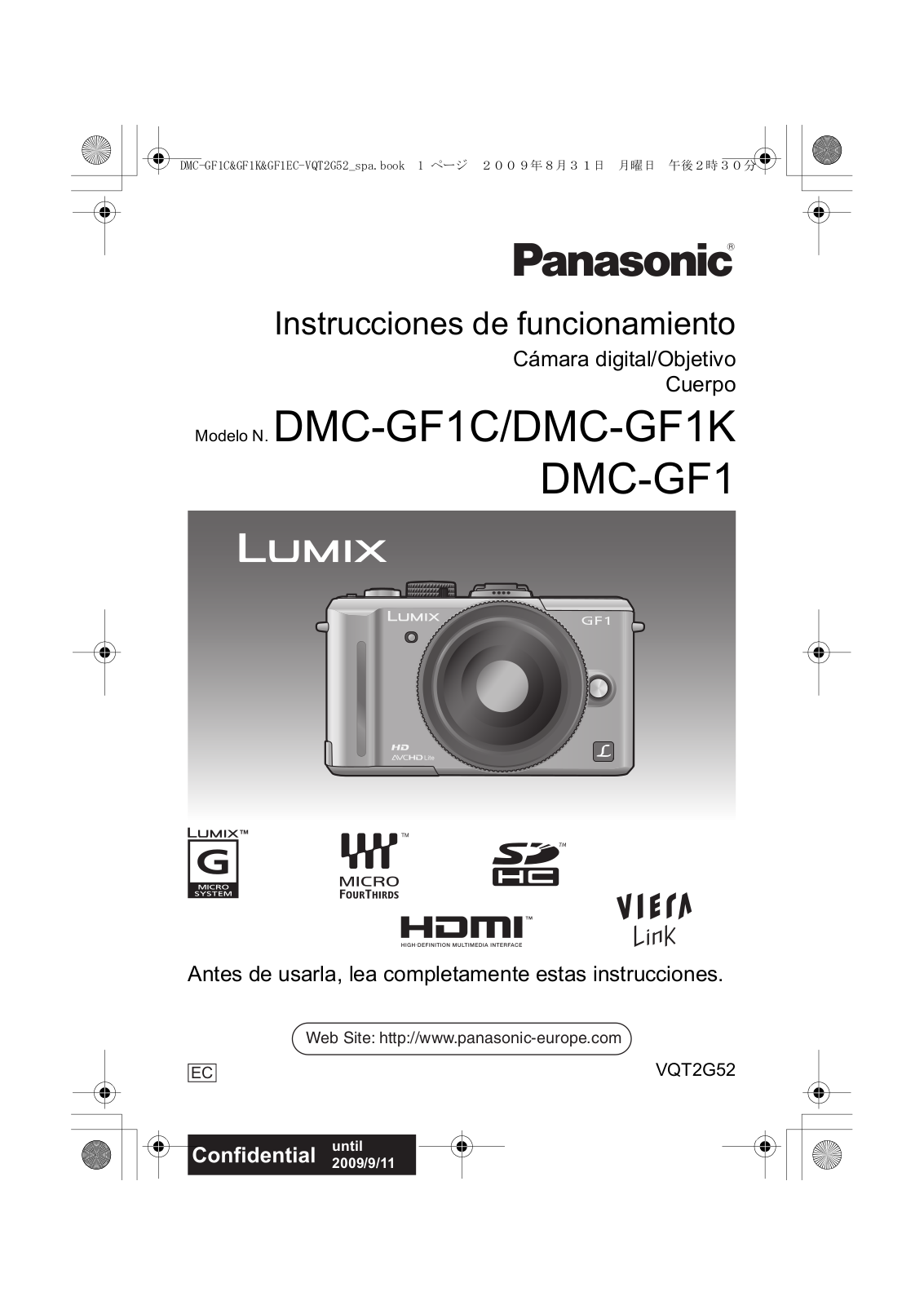 Panasonic DMC-GF1 User Manual