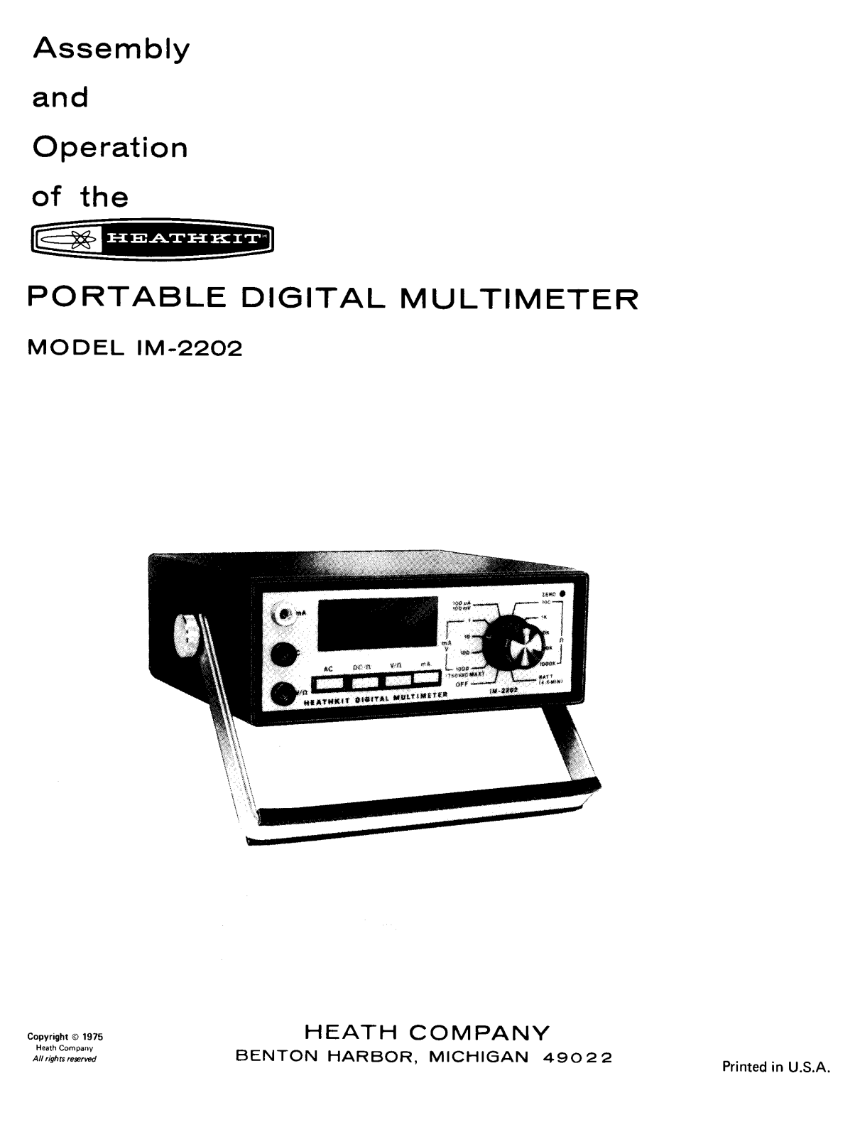 Heath Company IM-2202 Schematic