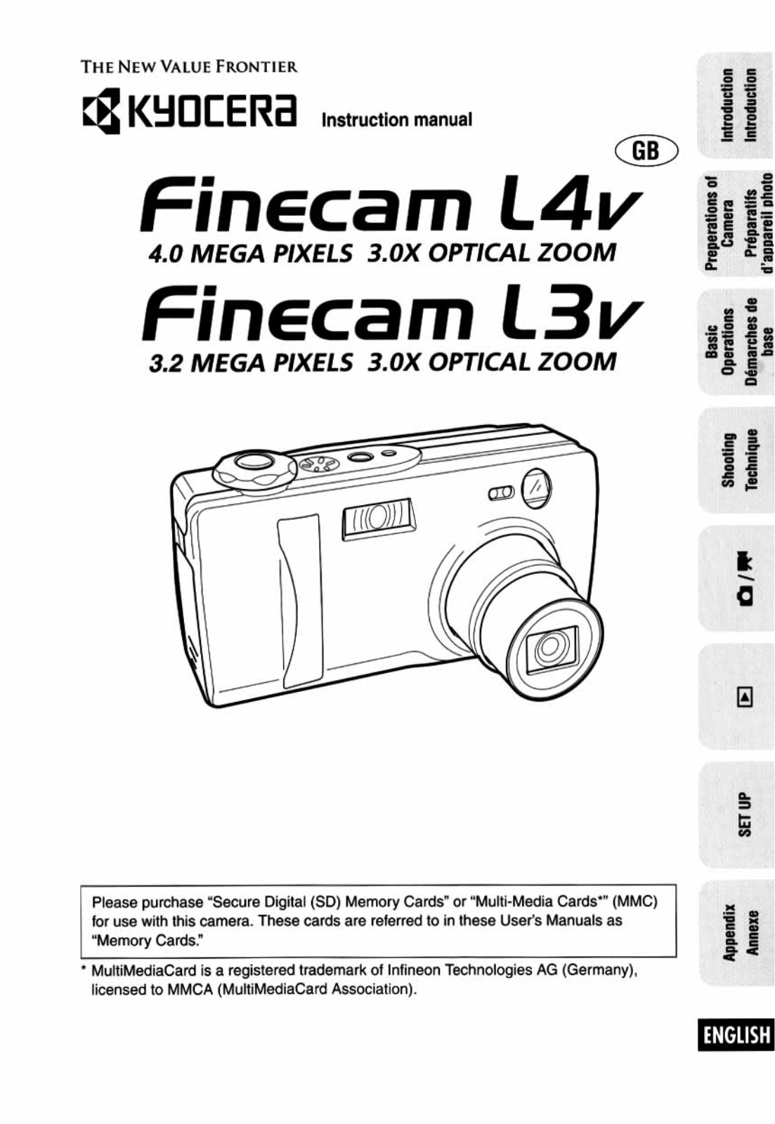 Kyocera Finecam L4v, Finecam L3v User Manual