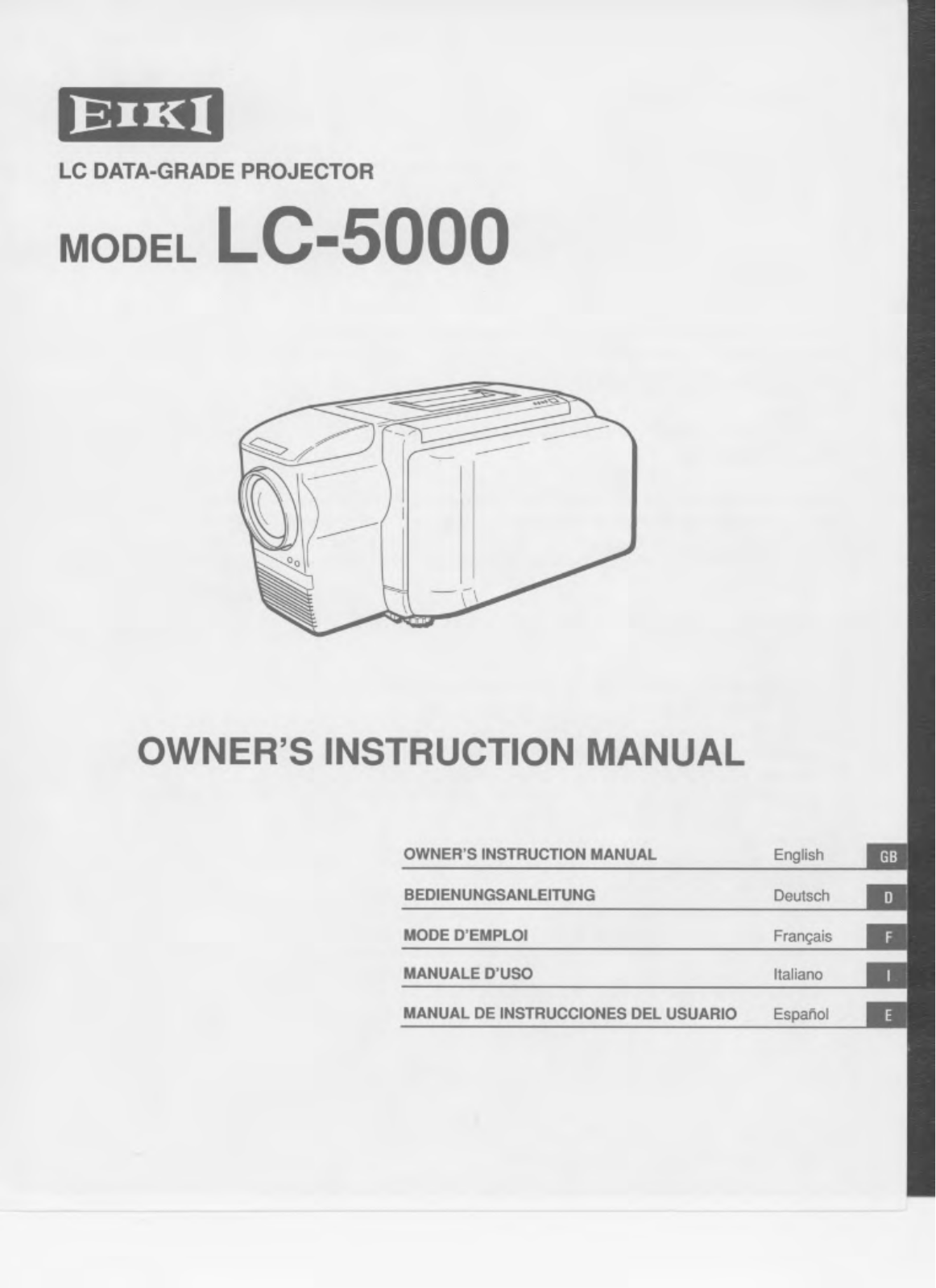 Eiki LC-5000 User Manual