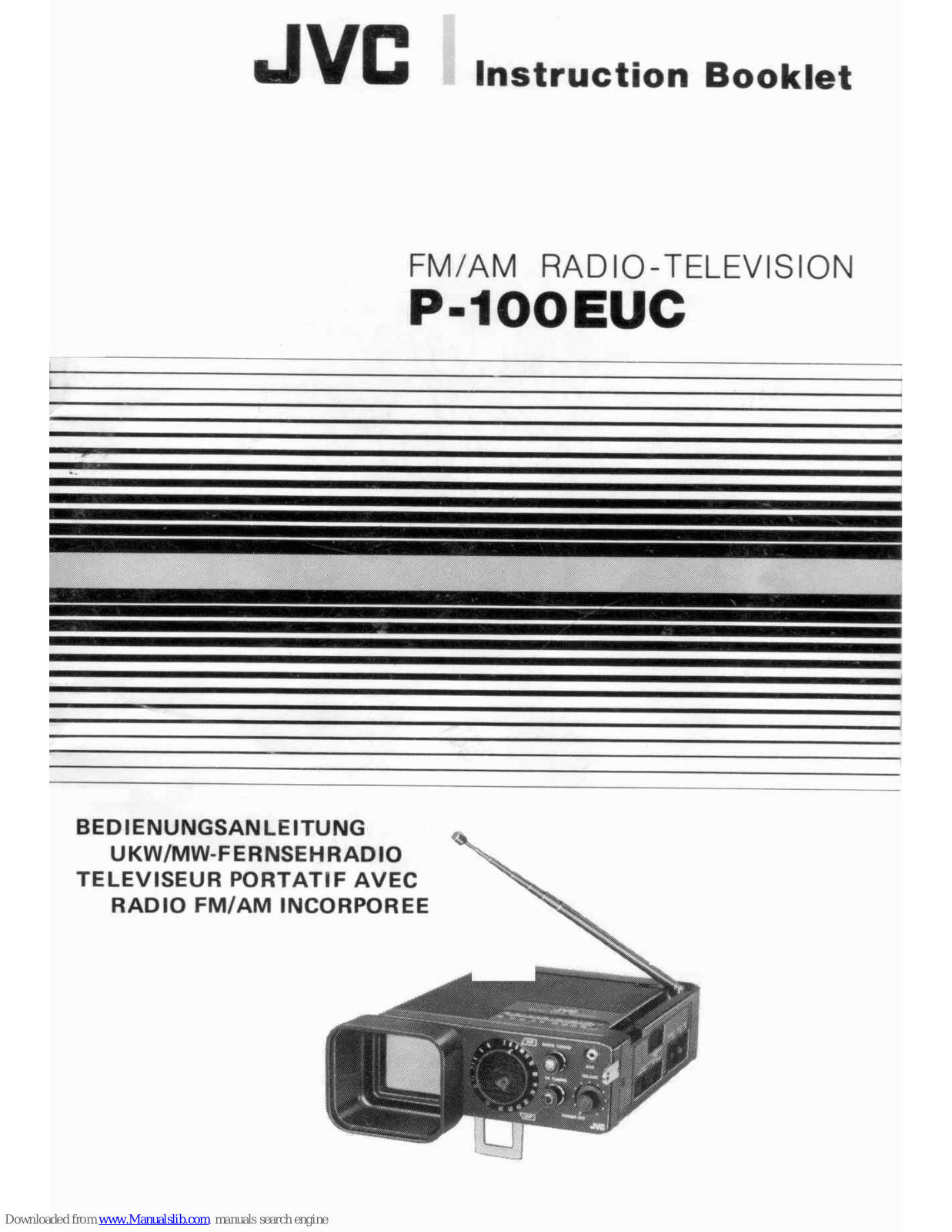 JVC P-100EUC Instruction Booklet