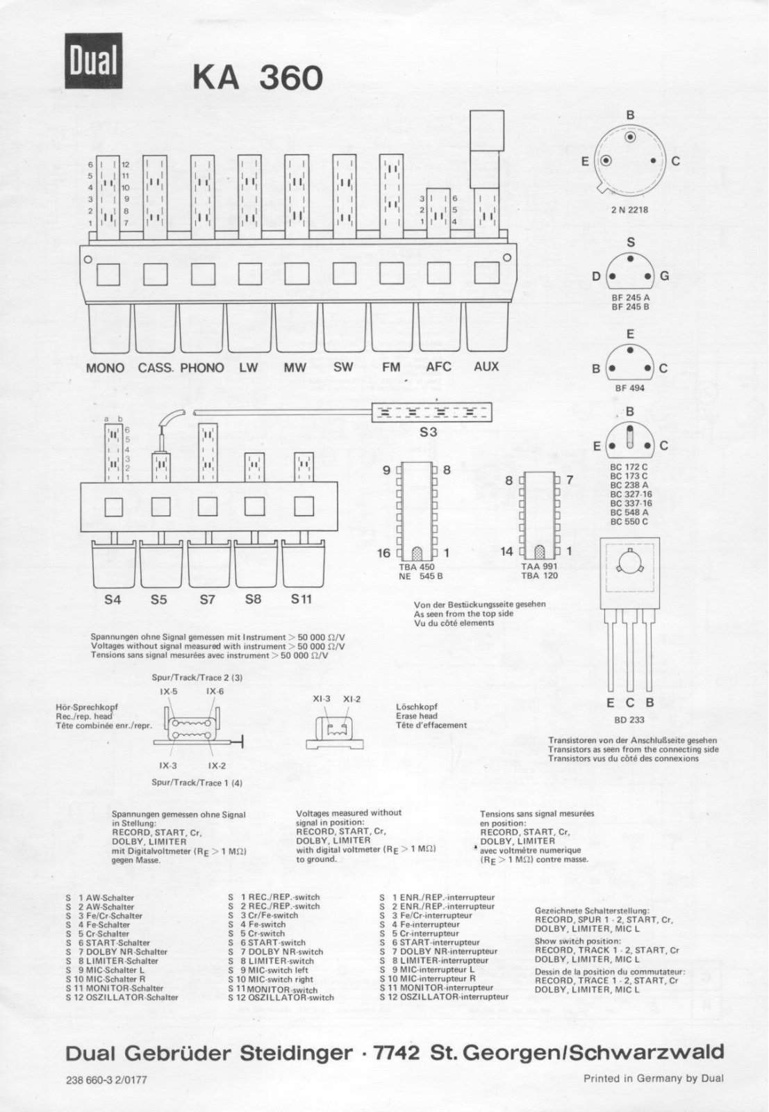 Dual KA-360 Schematic