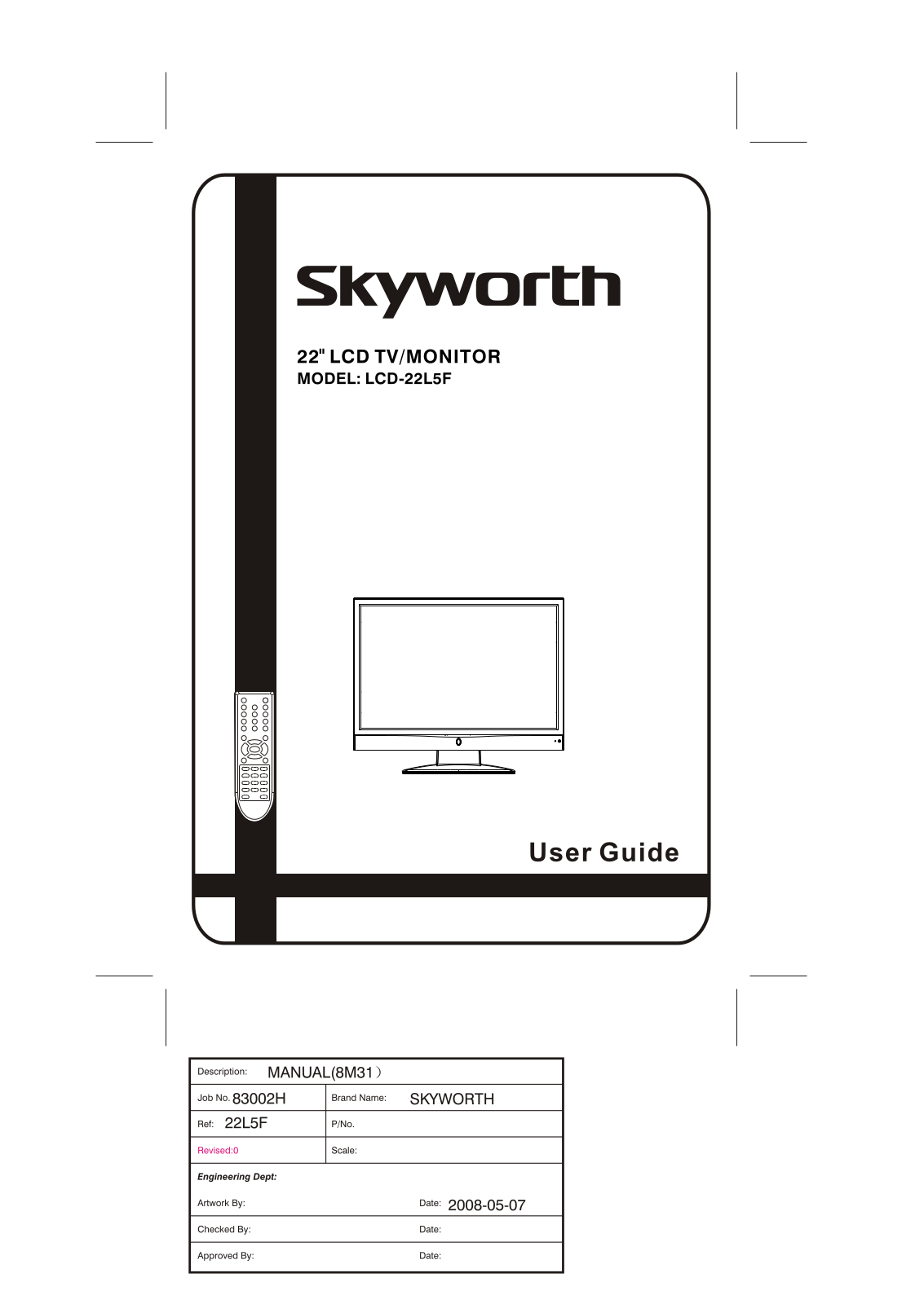 Skyworth LCD-22L5F User Manual