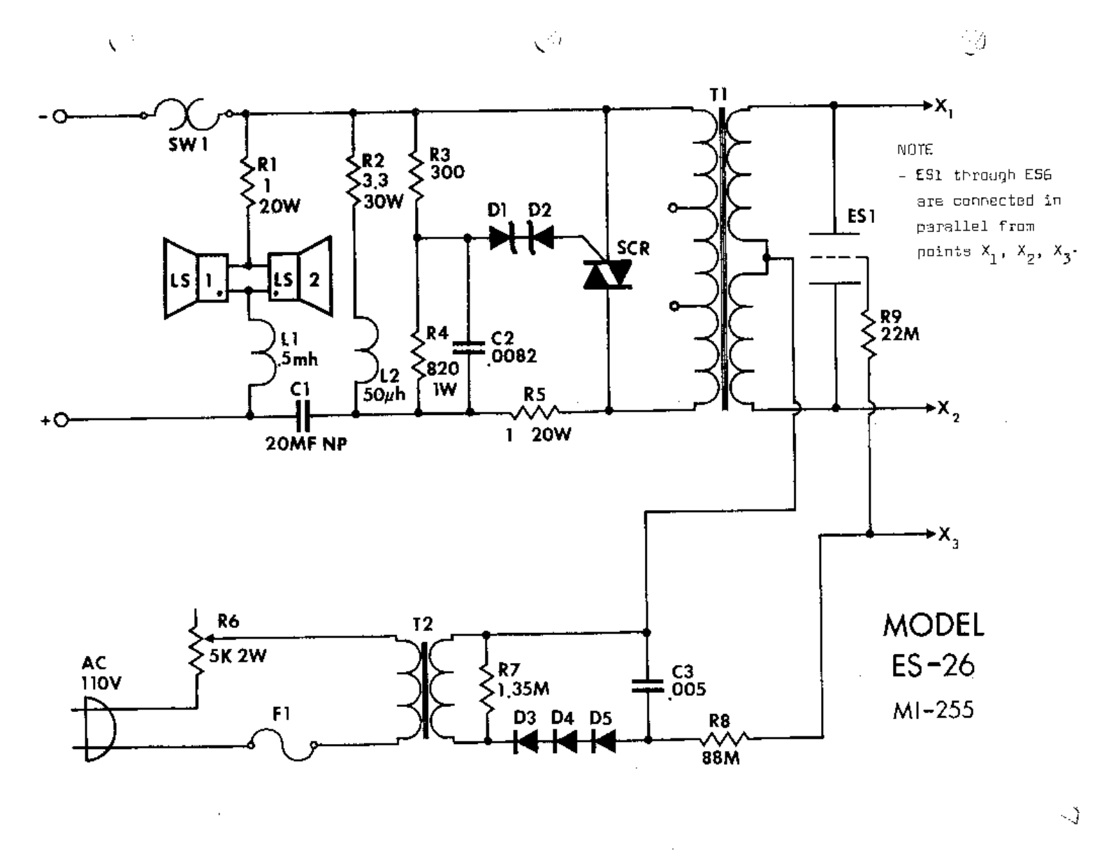 Crown ES-26 Schematic