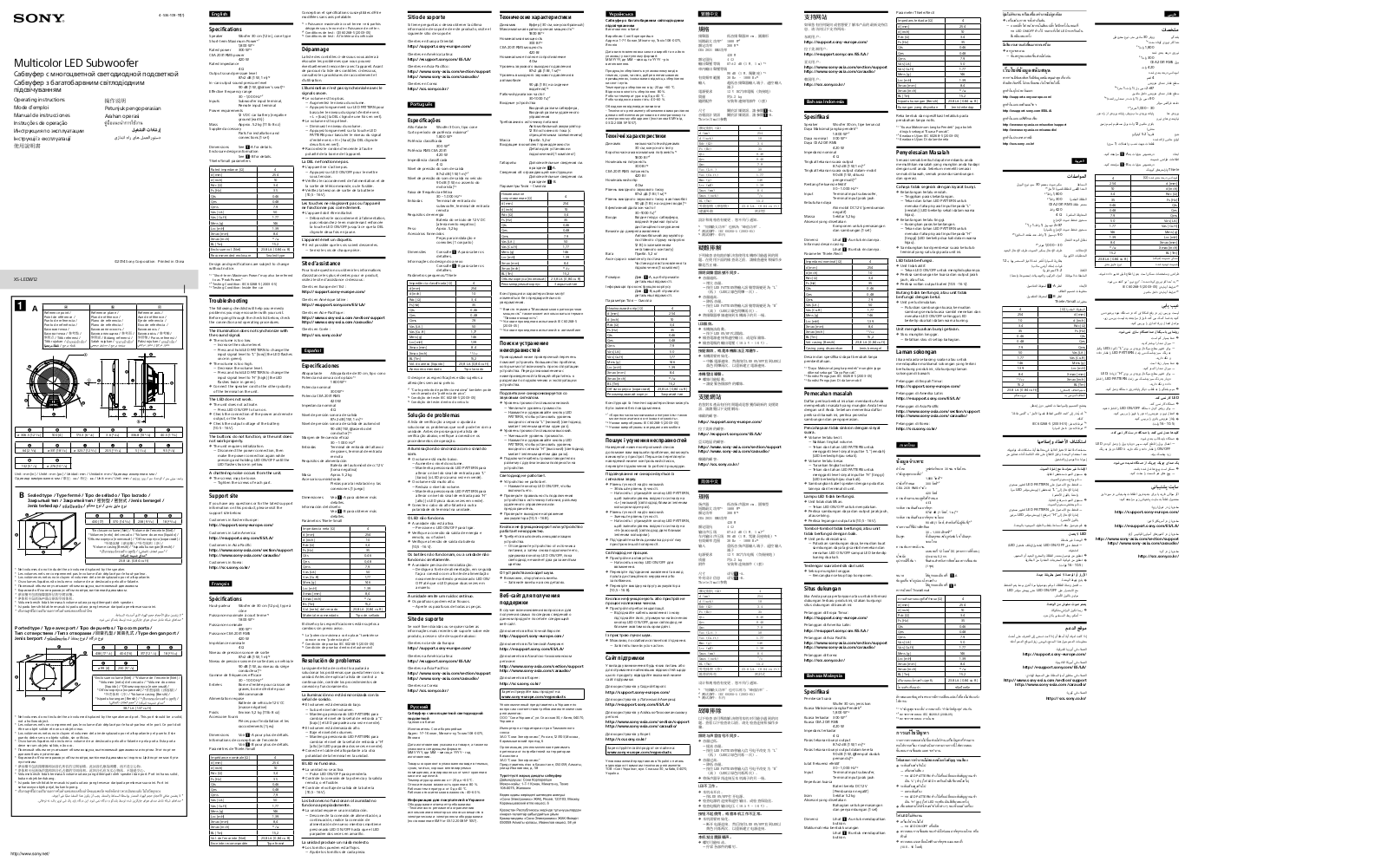 Sony XS-LEDW12 Users guide - ManualMachine.com