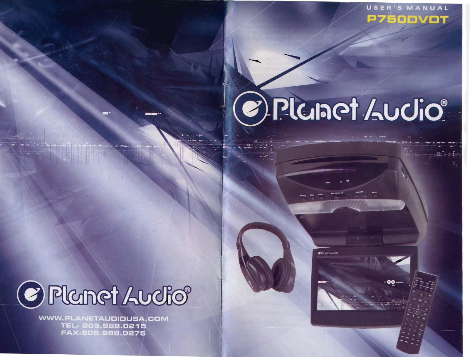 Planet Audio P7500DVDT Users Manual