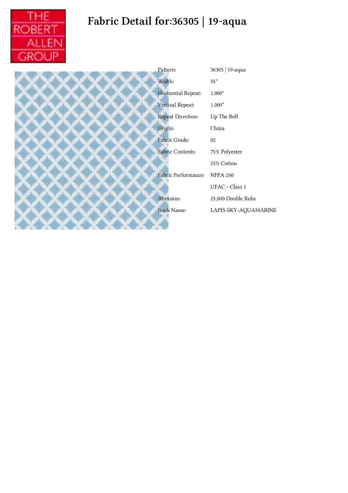 Duralee CRAL5598 Specifications - ManualMachine.com