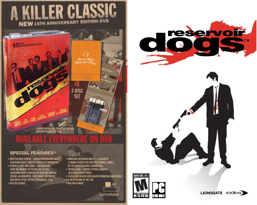 Games PC RESERVOIR DOGS User Manual