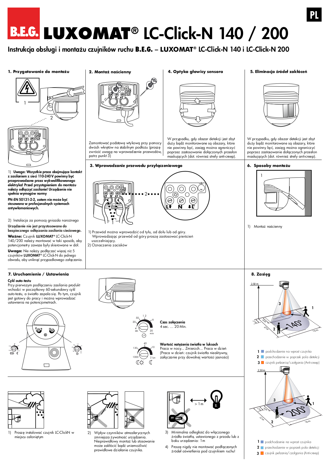 B.E.G. Luxomat LC-click-N 140 Service Manual