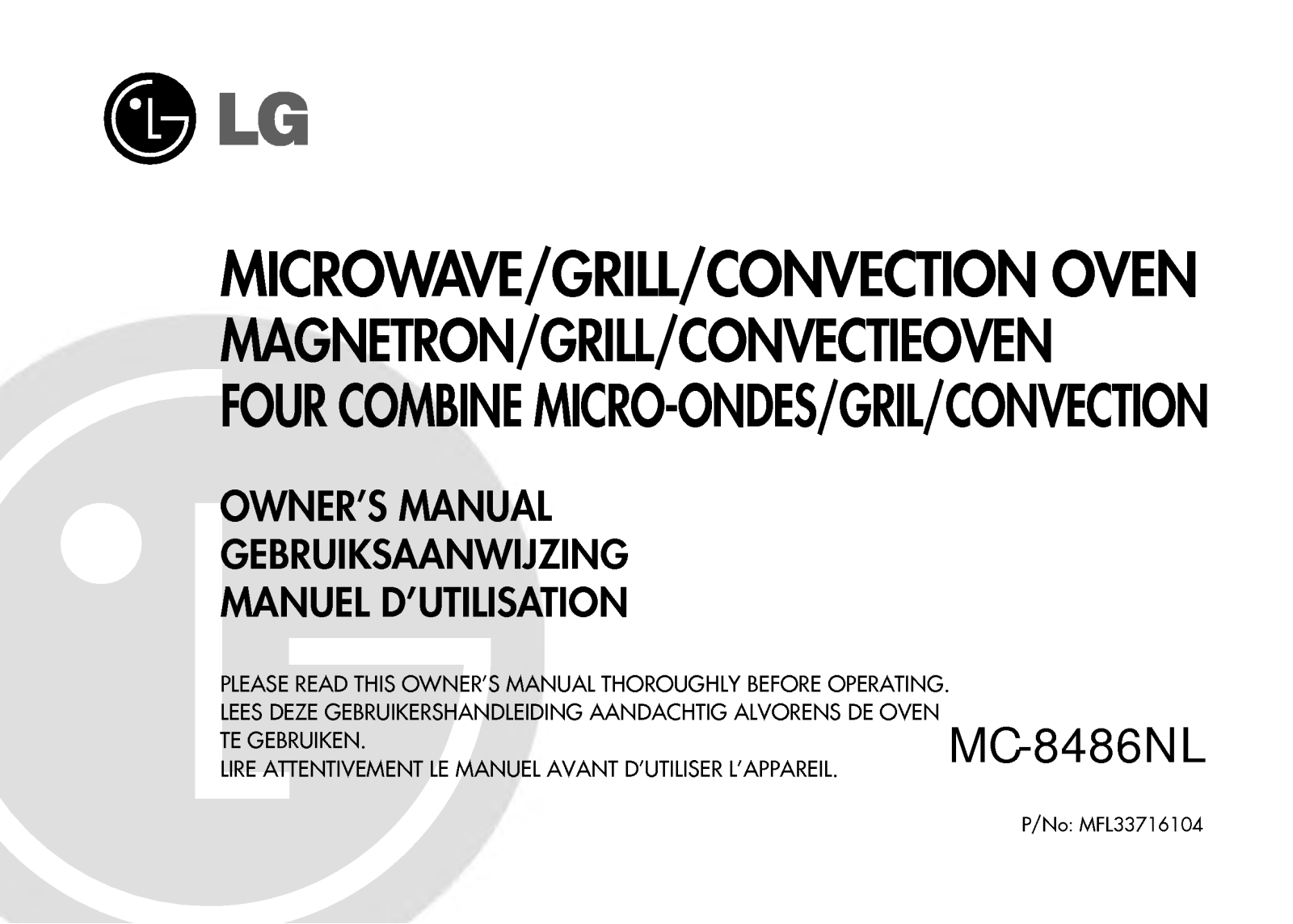 Lg MC-8486NL user Manual