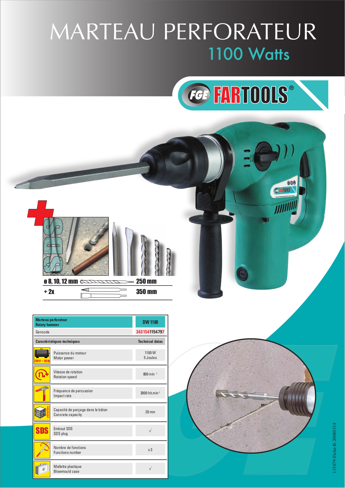 FARTOOLS DW 1100 User Manual