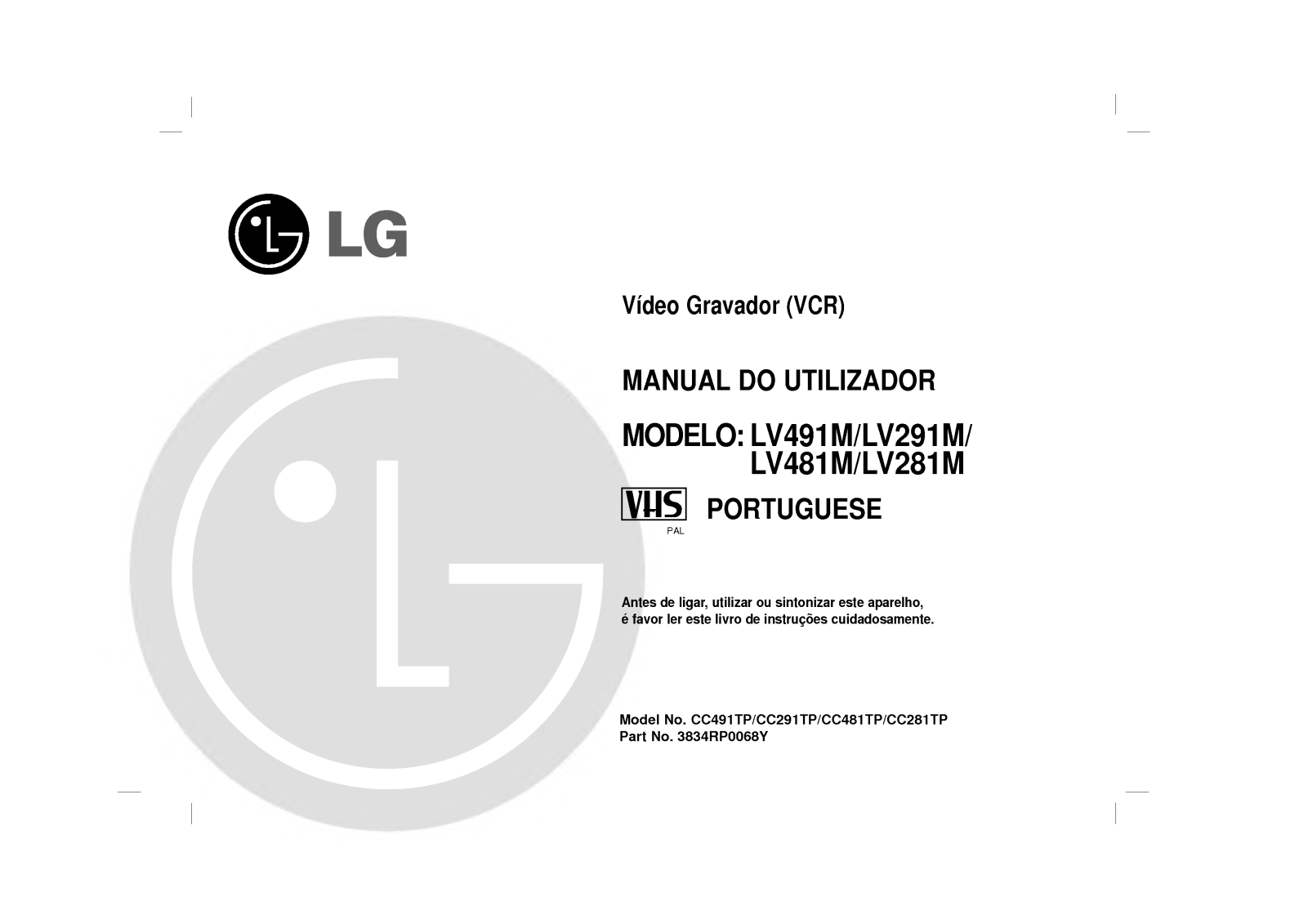 Lg LV281M, LV481M, LV291M, LV491M user Manual