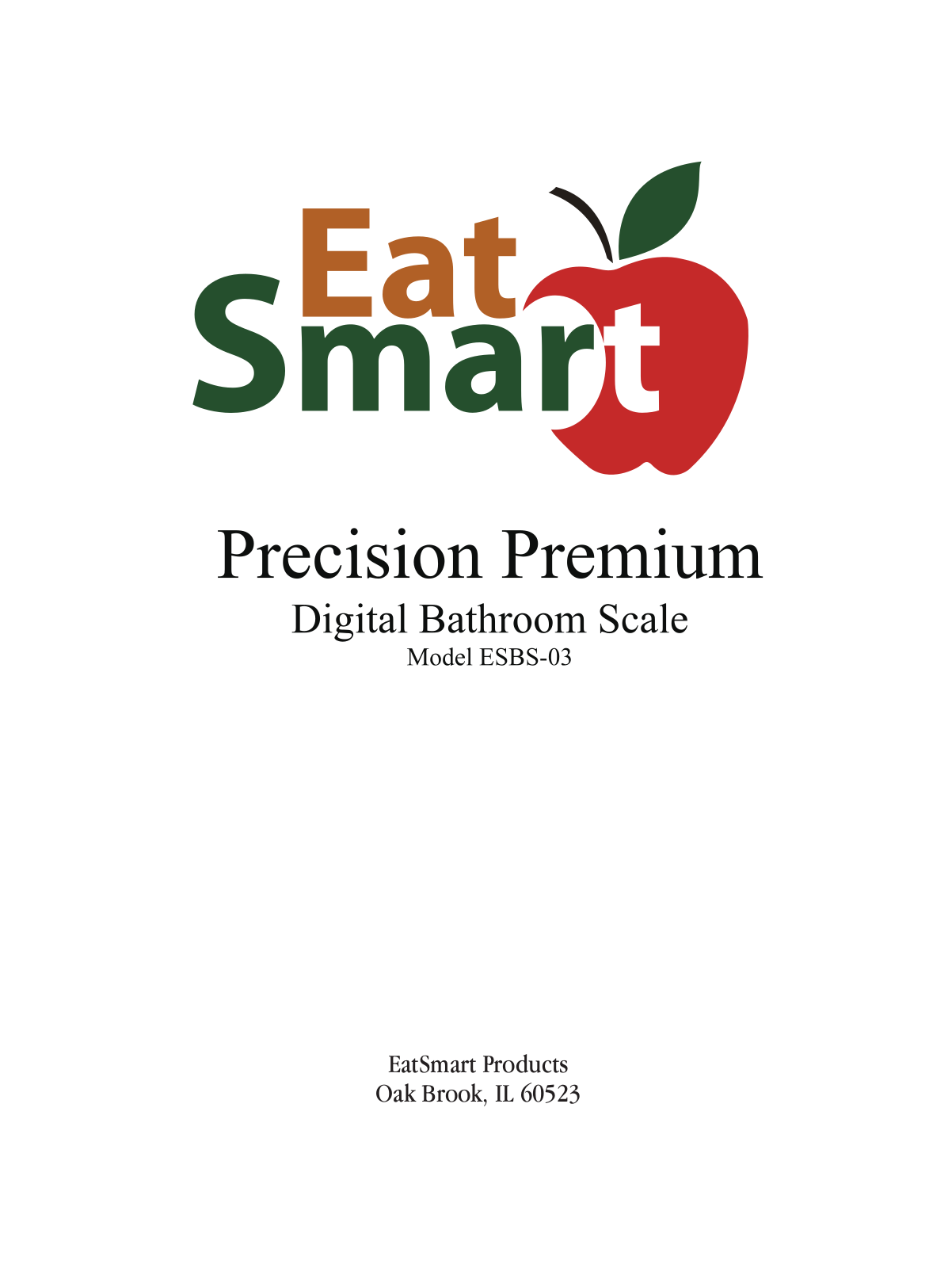 eatsmart Precision Premium, ESBS-03 User Manual - ManualMachine.com