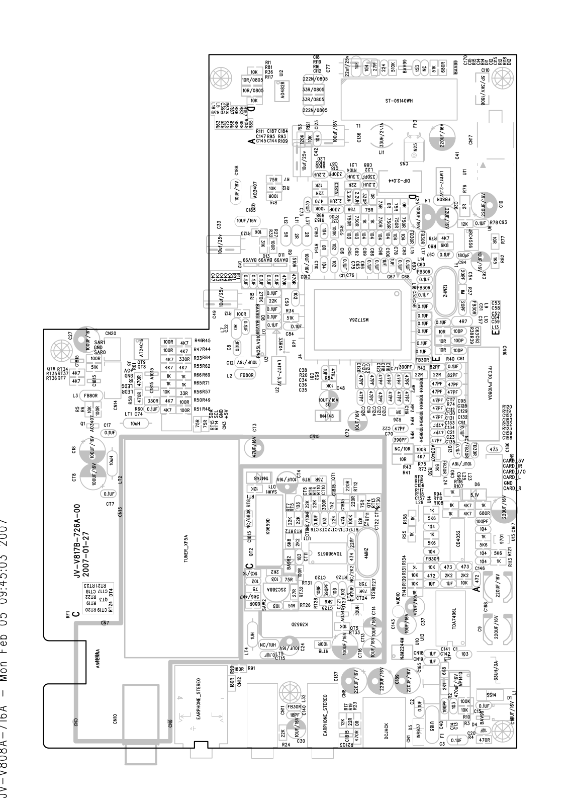 Prolodgy HDTV705XS, HDTV805XS PCB Layout