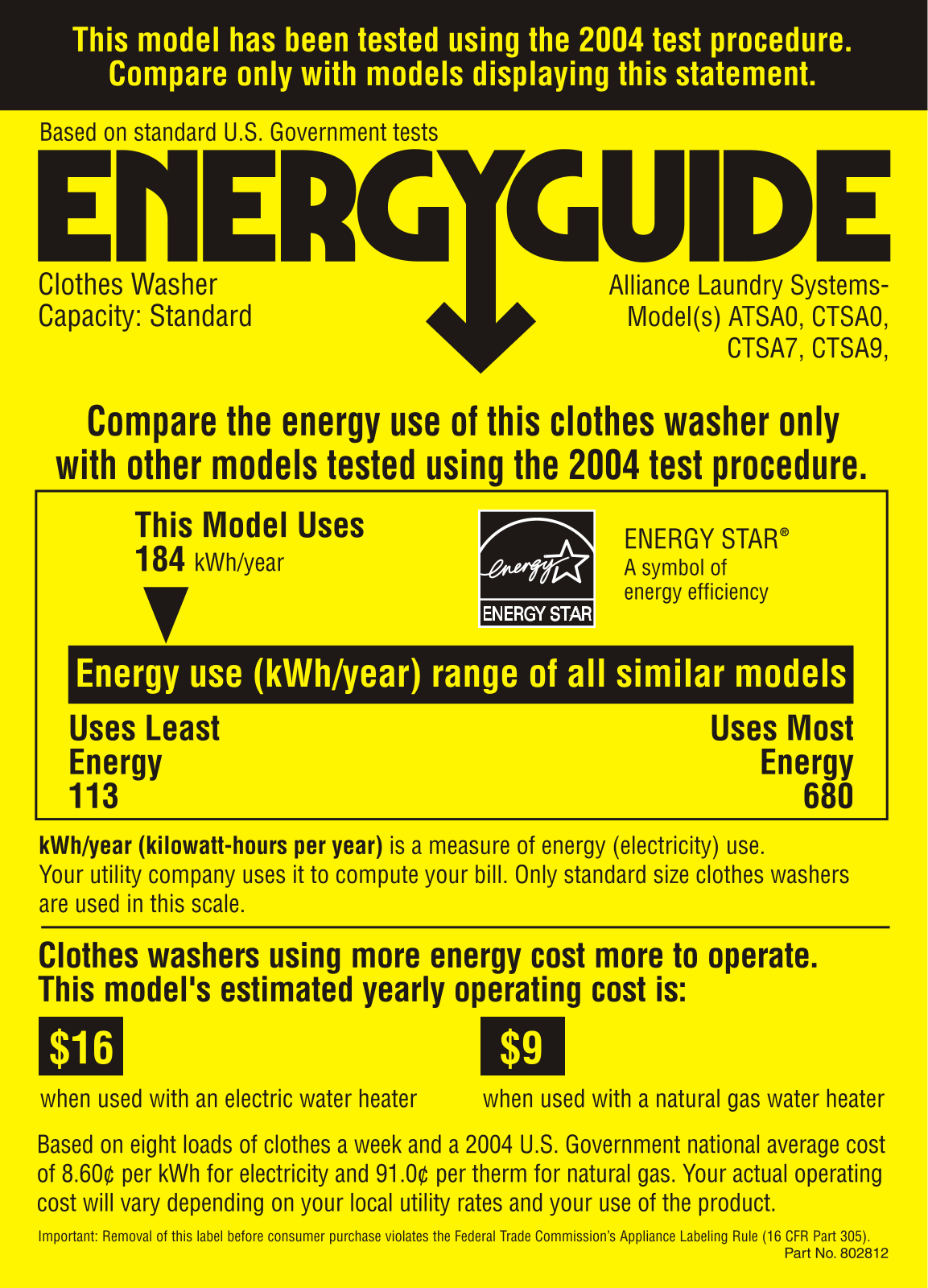 Alliance Laundry Systems CTSA9, CTSAO, CTSA7, ATSAO User Manual