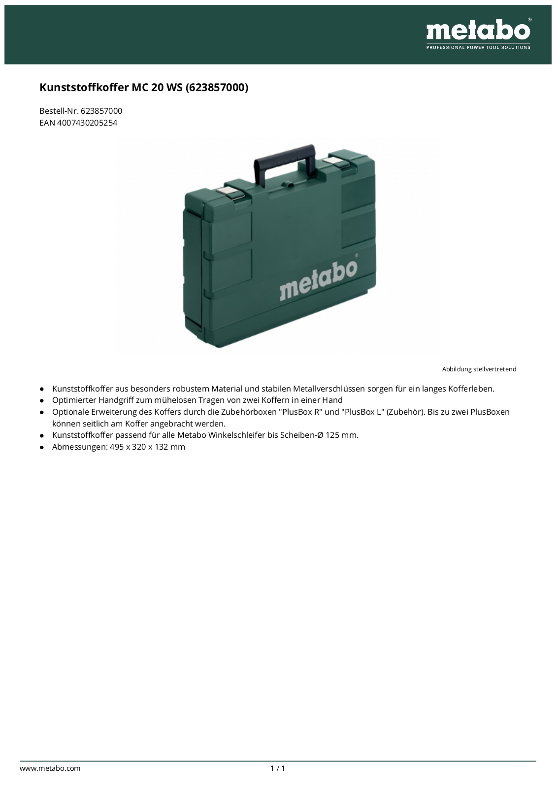 Metabo MC 20 WS User Manual