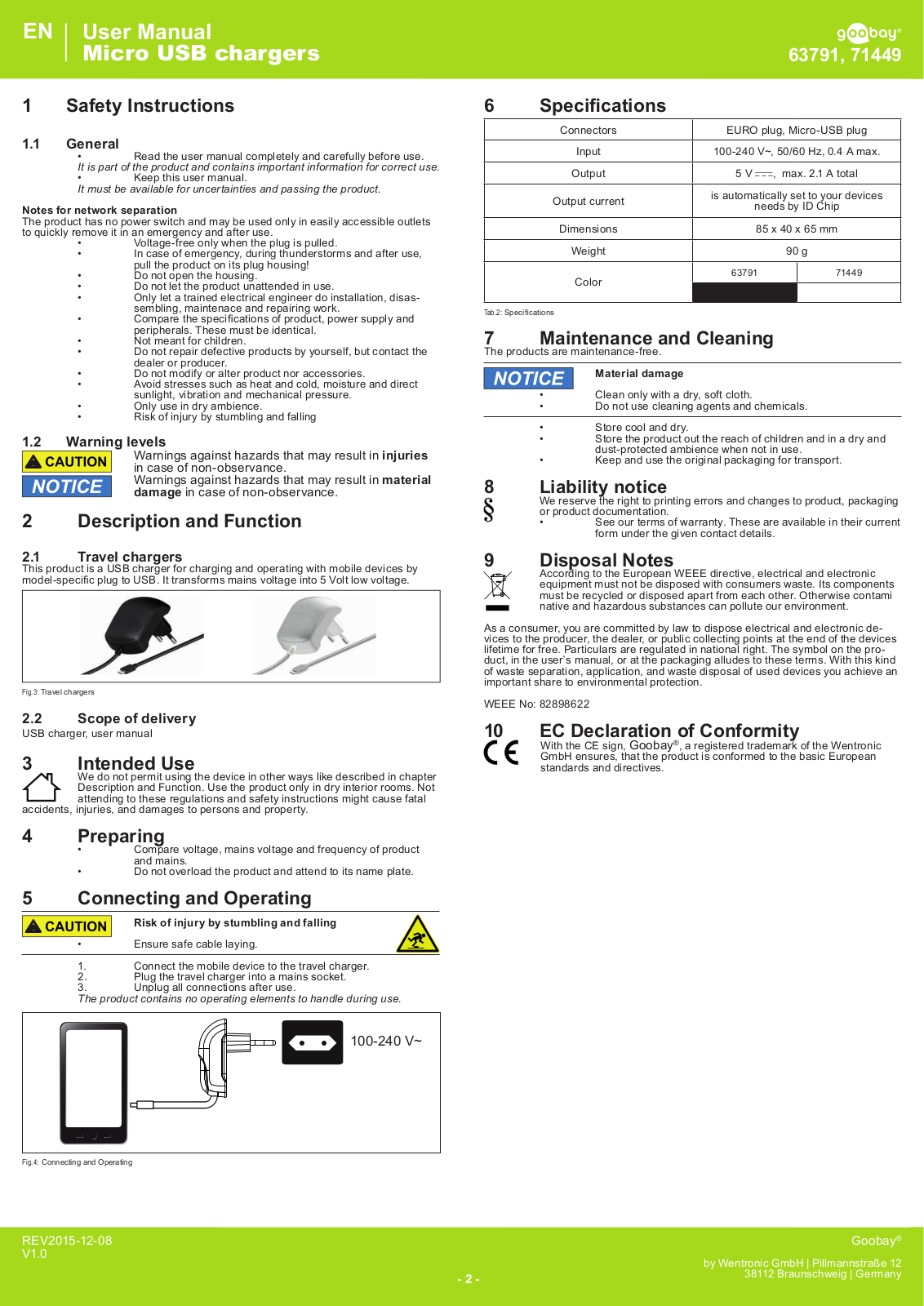 Goobay 63791, 71449 User manual