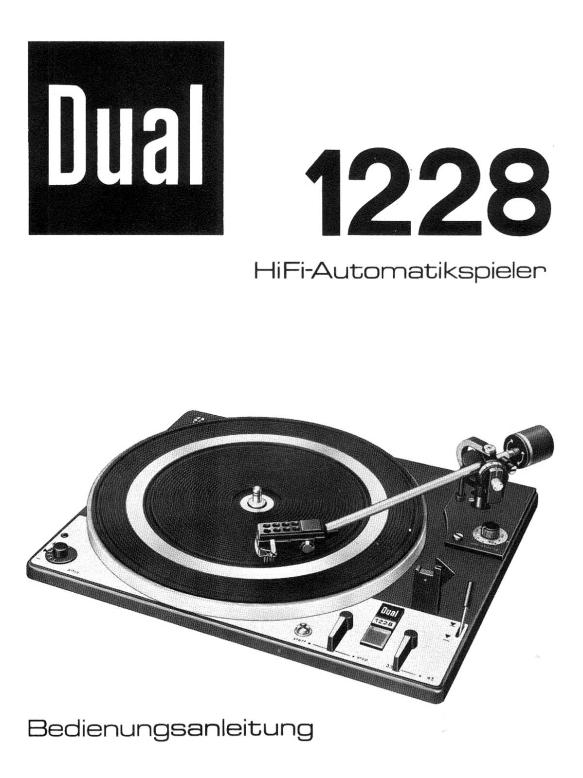 Dual 1228 Owners manual