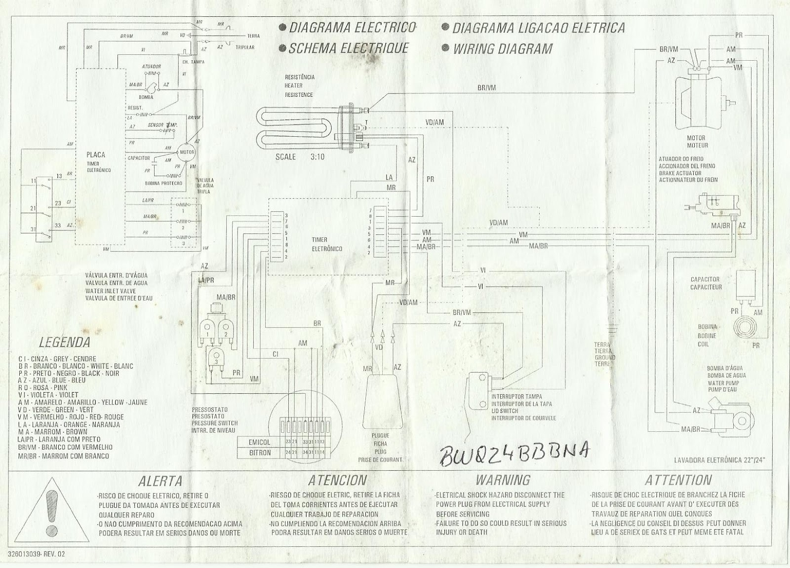 Brastemp BWQ24B Schematic