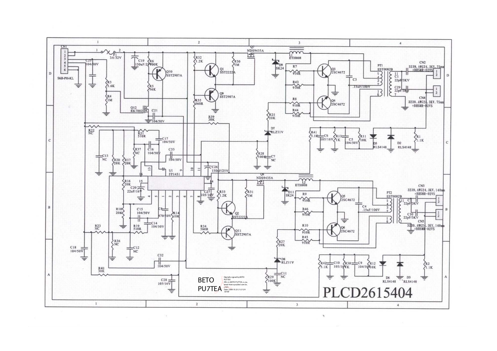 Inverter Acer AL532 Schematic