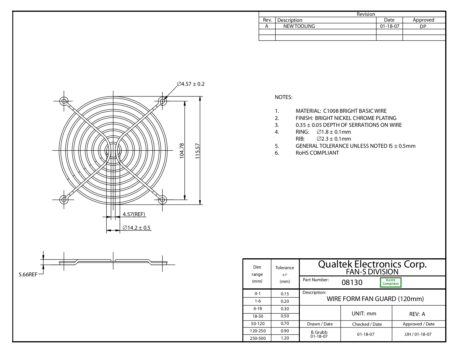 Qualtek Electronics Corp 08130 Dimensional Sheet