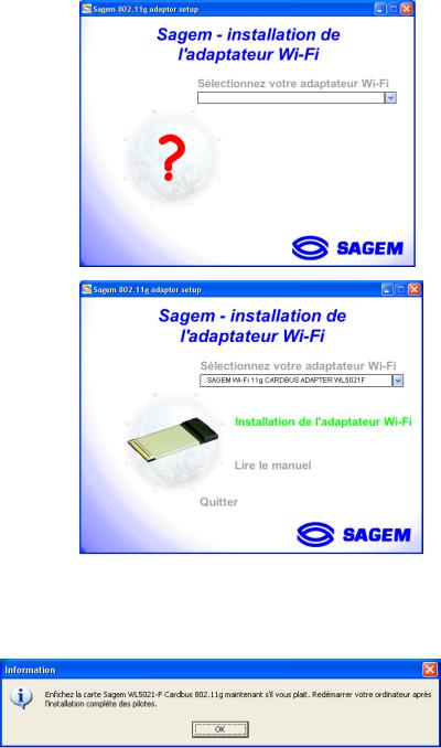 SAGEM WL5021F PCMCIA CARD User Manual