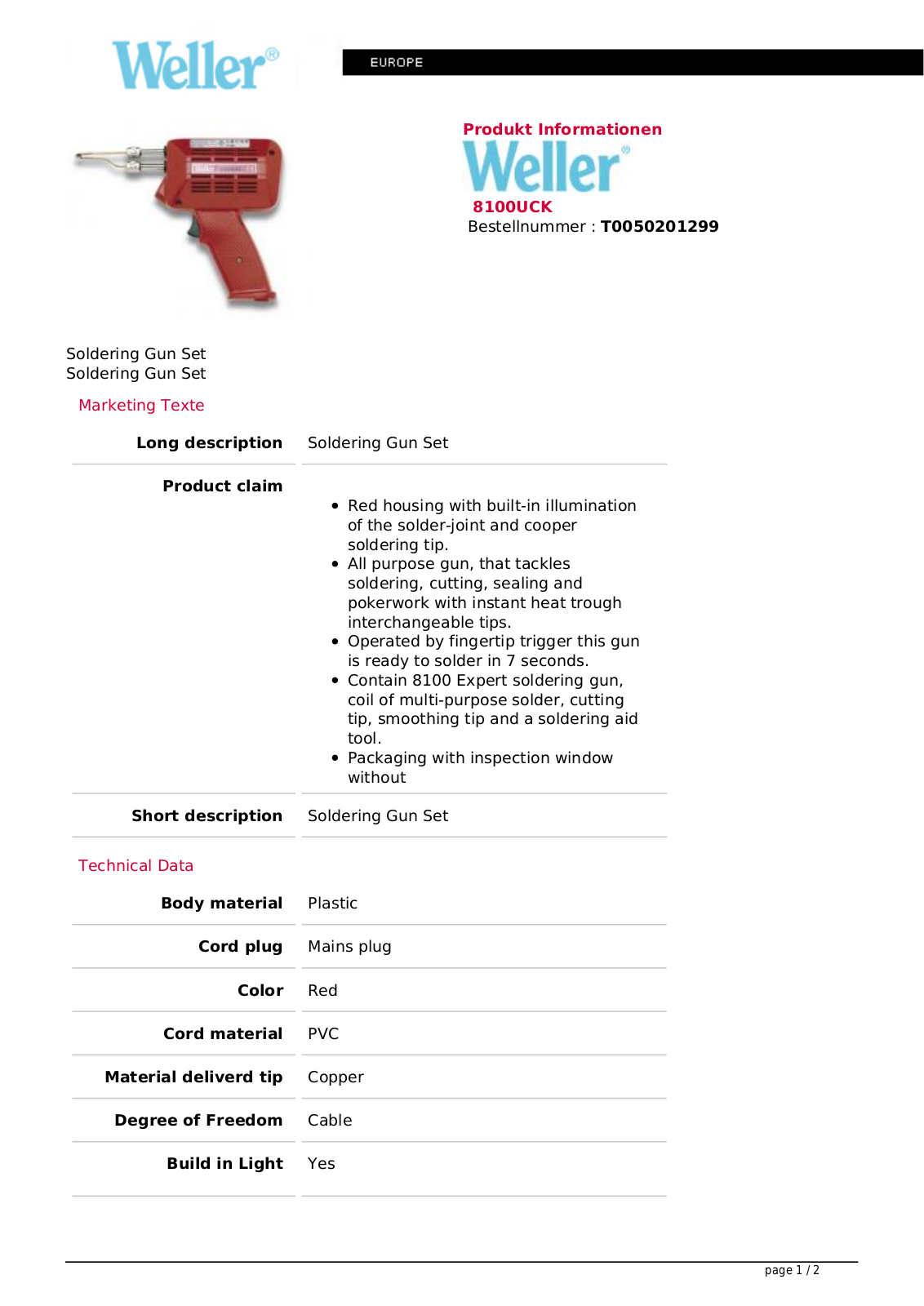 Datasheet 8100UC Specification - ManualMachine.com