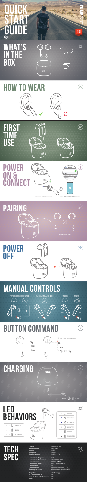 JBL TUNE 220TWS, Tune 220TWS True Wireless Earbuds User Manual